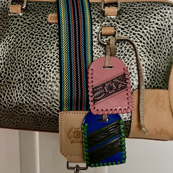 Consuela Wesley Silver and Tan Women's Satchel - Picture 2 of 14